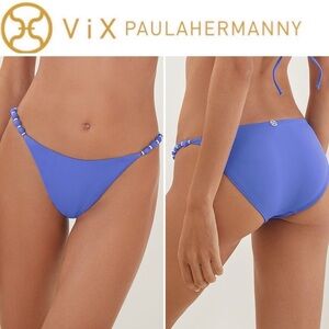 VIX Beaded & Knot Detail Bikini Bottoms Blue sz M 116$